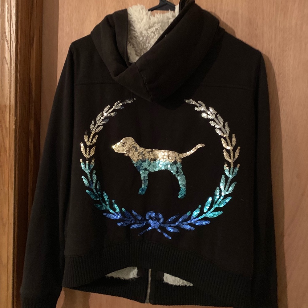 VS PINK BLING SHERPA JACKET